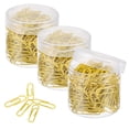 thumbnail image 1 of Unique Bargains Paper Clips 1.1 Inch Vinyl Coated with Box for Office Home Yellow Count 600, 1 of 6