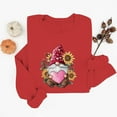 thumbnail image 4 of Women Valentines Day Gnome Sweatshirt Sunflower Graphic Pullover Long Sleeve Crew Neck Tops Heart Print Casual Holiday Shirts, 4 of 6