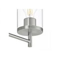 thumbnail image 2 of Kinglet 20 in. 3-Light Brushed Nickel Vanity Light, Towel Bar, Towel Ring Paper Holder and Towel Hook Bath Set (5-Piece), 2 of 6