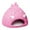 Pink - L, variant on KYAIGUO Plush Monster Cat Bed Removable and Washable Semi-Enclosed Cave Self-Warming High Elastic Foam Pet Bed Super Soft Cat Litter Box
