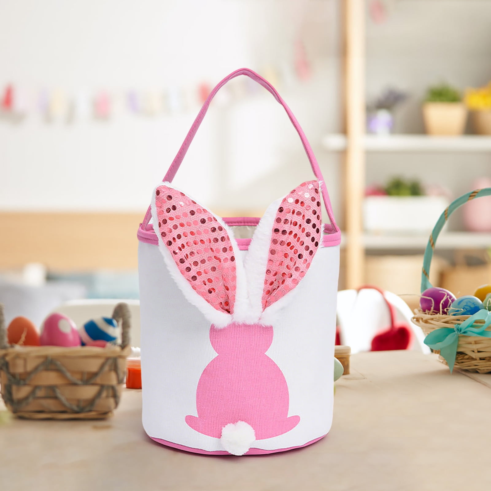 Easter Basket Stuffers Luminous Easter Decorations Easter Eggs Carrying Baskets Easter Buckets Candy Gift Bags.