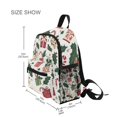 thumbnail image 3 of FORMRS School Backpack with Front Zippered Pocket 12" Student Travel Daypack, White Christmas Holly, 3 of 6