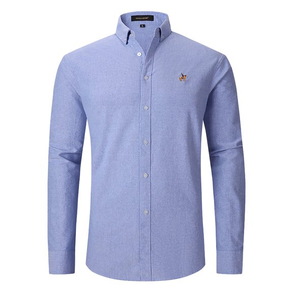 RUTAYY Men's Shirts Long Sleeve Formal Casual Business Comfortable Breathable Turndown Collar Button Down Playful Vacation Blouse