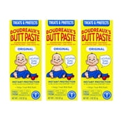 Boudreaux’s Butt Paste Diaper Rash Ointment Original Skin Protectant 2 oz, (Pack of 3)