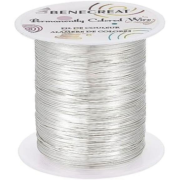 24 Gauge 87 Yards Tarnish Resistant Silver Wire Jewelry Beading Wire for Beading Wrapping Craft Making