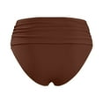 thumbnail image 5 of Women's High Waist Ruched Bikini Bottoms - Drawstring Swim Briefs with Full Coverage for Beach Surfing Water Sports, 5 of 5