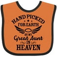 thumbnail image 3 of Inktastic Handpicked for Earth by My Great Aunt in Heaven Boys or Girls Baby Bib, 3 of 4