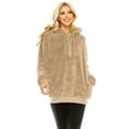 thumbnail image 2 of Haute Edition Women's Colorblock and Solid 1/4 Zip Sherpa Hoodie, 2 of 4