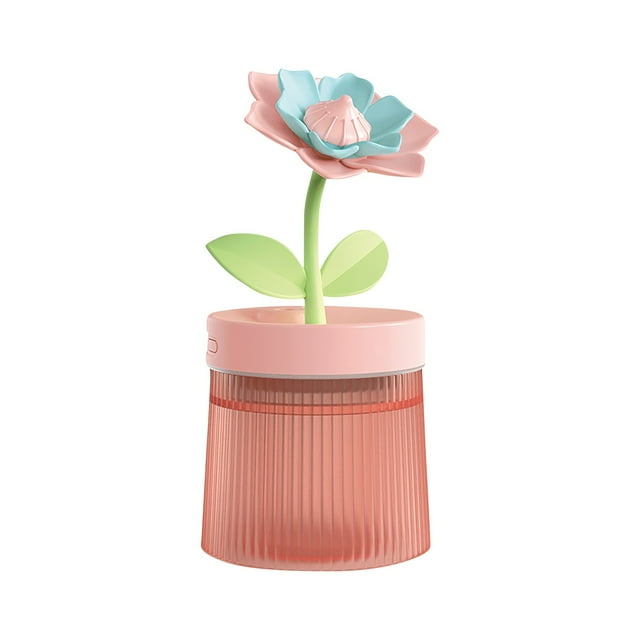 Binwennn Cute Flower Mini Humidifier 260ml Desktop Humidifiers For Bedroom Portable Small Cool Mist Humidification For Home Baby Nursery & Indoor USB Powered Travel Humidifiers Pore Mini Air Purifier