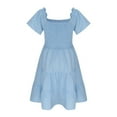 thumbnail image 3 of CHEEREAM Girls Summer Dress Tween Boho Casual Smocked Swing Flowy Ruffle Midi Dresses with Pockets, 3 of 3