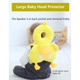thumbnail image 2 of Almohadilla protectora de seguridad para la cabeza para andador de bebés y niños pequeños, cojín para mochila con protección para la cabeza parlante para bebés (pato amarillo) LingWen 9024715118271, 2 of 5