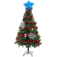 thumbnail image 2 of Red Tinsel Garland Christmas Tree Decorations Wedding Birthday Party Supplies for 16.5 FEET Long, 2 of 6