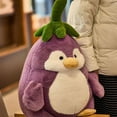 thumbnail image 4 of Topellox Cute Eggplant Penguin Plush Toy - Stuffed Animal for Kids, Creative Transforming Plushie, Soft Plush Doll Gift for Babies, Girls & Boys (1 Pc, 9.8inch), 4 of 4