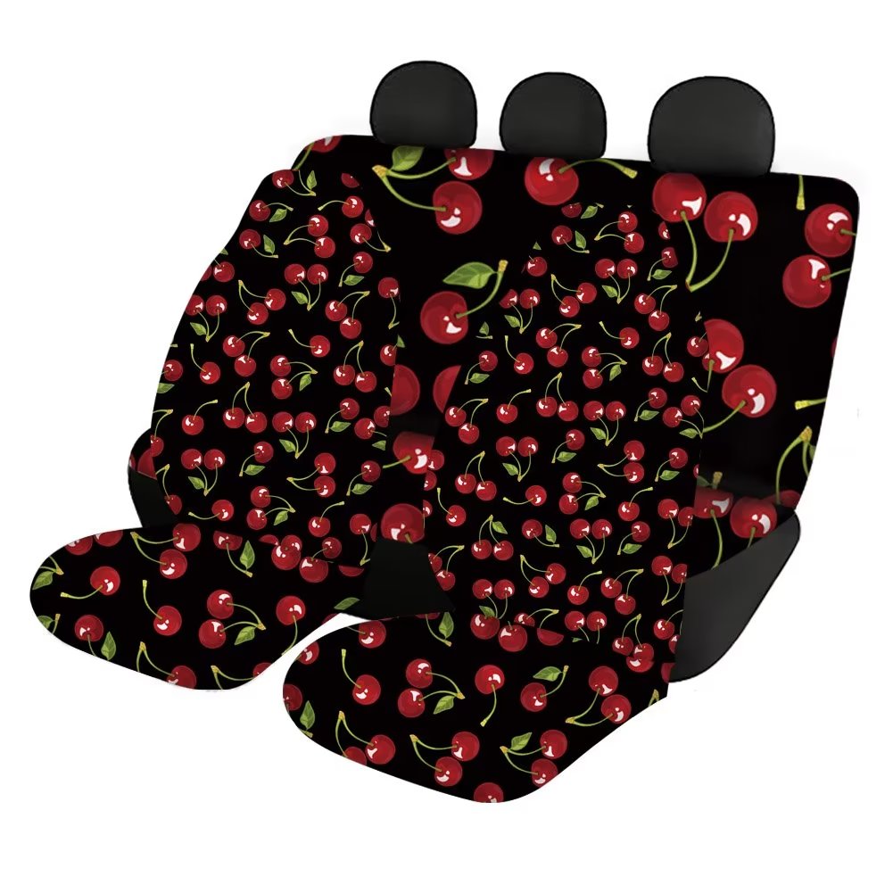 NETILGEN Red Cherry Seat Covers for Cars for Women Full Set Cute