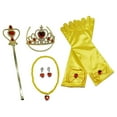 thumbnail image 4 of de accesorios para niñas, vestido de princesa, cetro, guantes, corona, joyería, pendiente Amarillo jinwen Disfraz de juego de simulación, 4 of 8