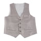 thumbnail image 1 of Chaleco de algodón Ticfox Un Solo Pecho Color Sólido Formal Delgado Hombres Gris M, 1 of 12