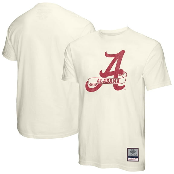 Men's Mitchell & Ness  Cream Alabama Crimson Tide Vintage Tone T-Shirt