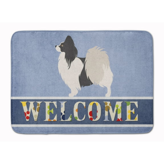 Papillon Welcome Machine Washable Memory Foam Mat Blue