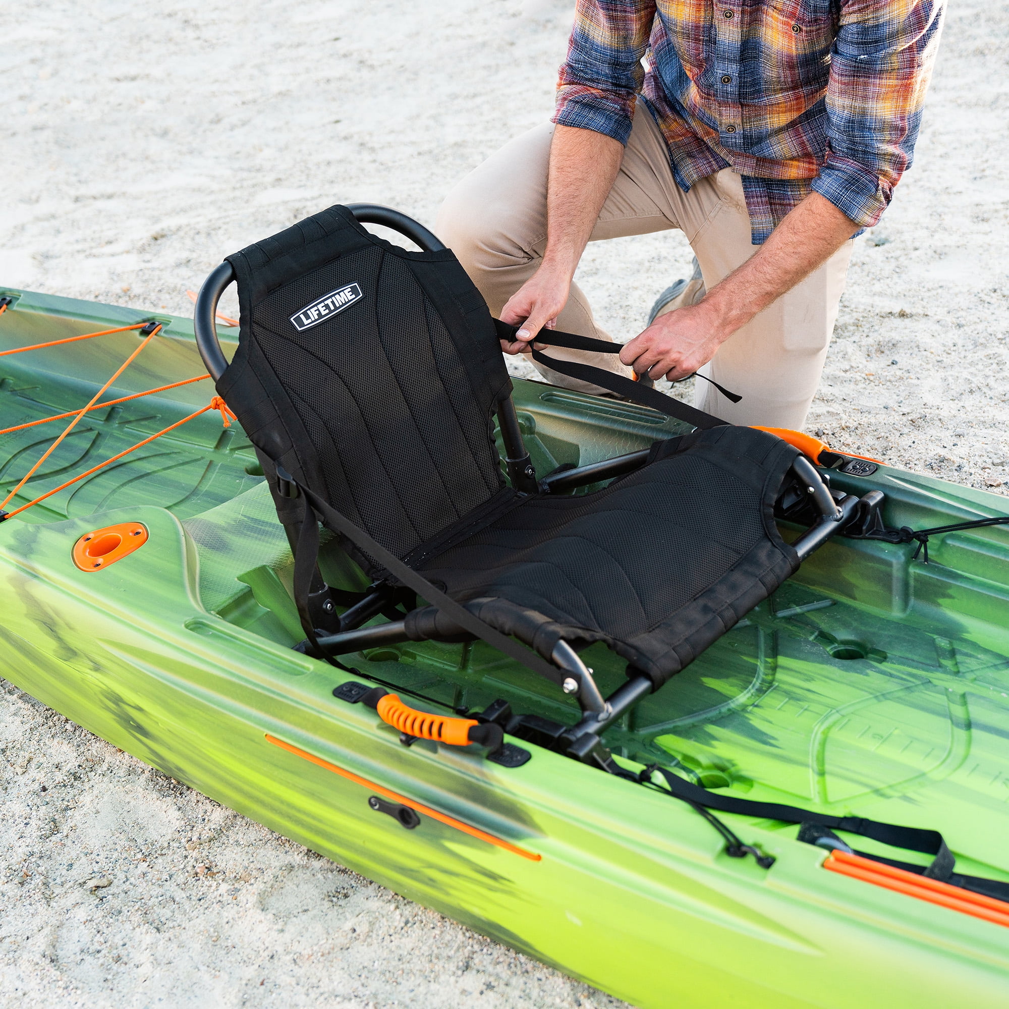 Lifetime Yukon Angler 116 inch SitonTop Fishing Kayak, Lightning