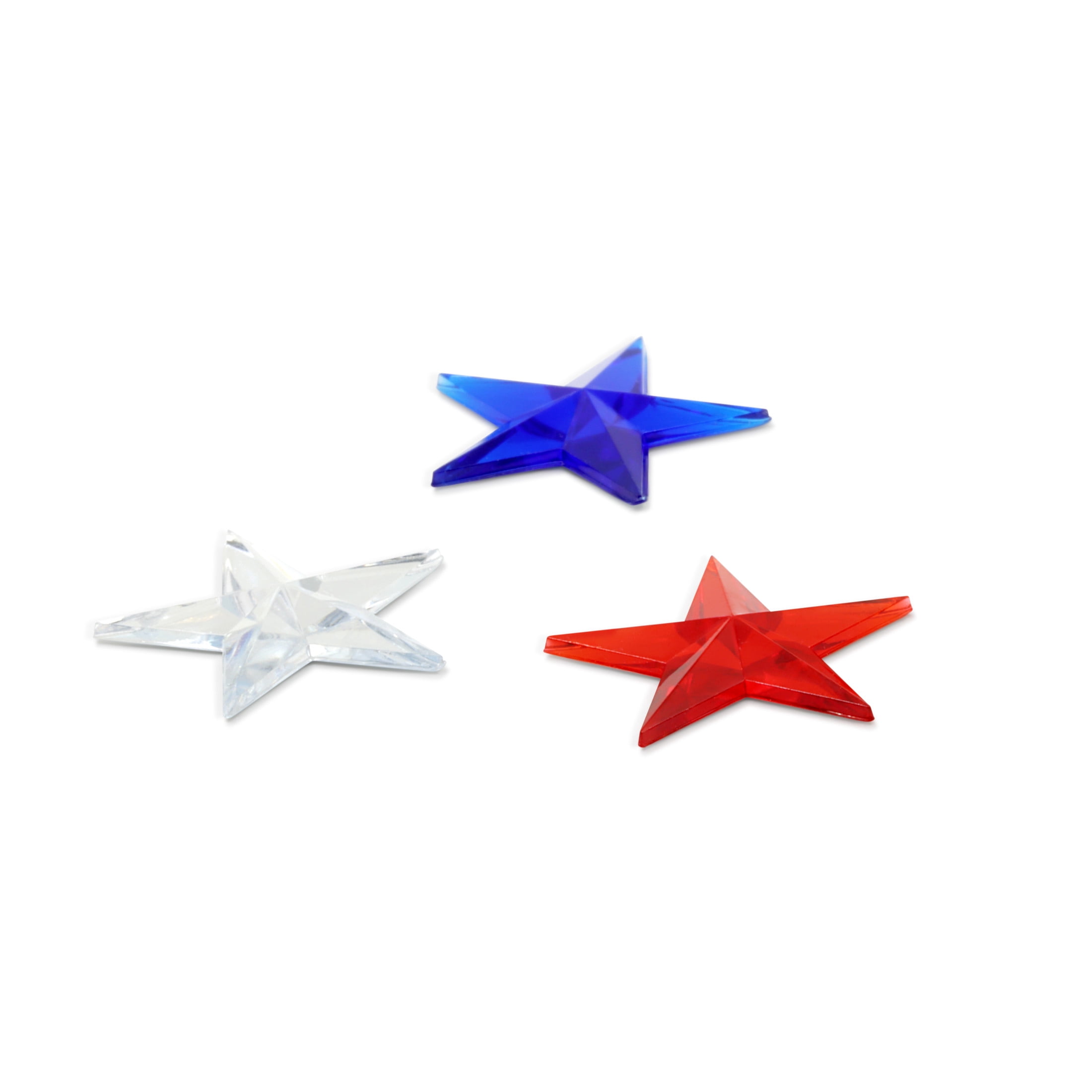 Hello Hobby Accessories Adhesive Stars Red White and Blue, 12 piece