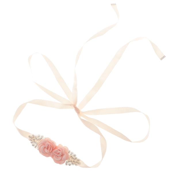 Fajín de flores de maternidad Cinturón Baby Shower Faja de vientre Faja de niña de las flores Embarazo naranja Sunnimix Faja nupcial de la boda