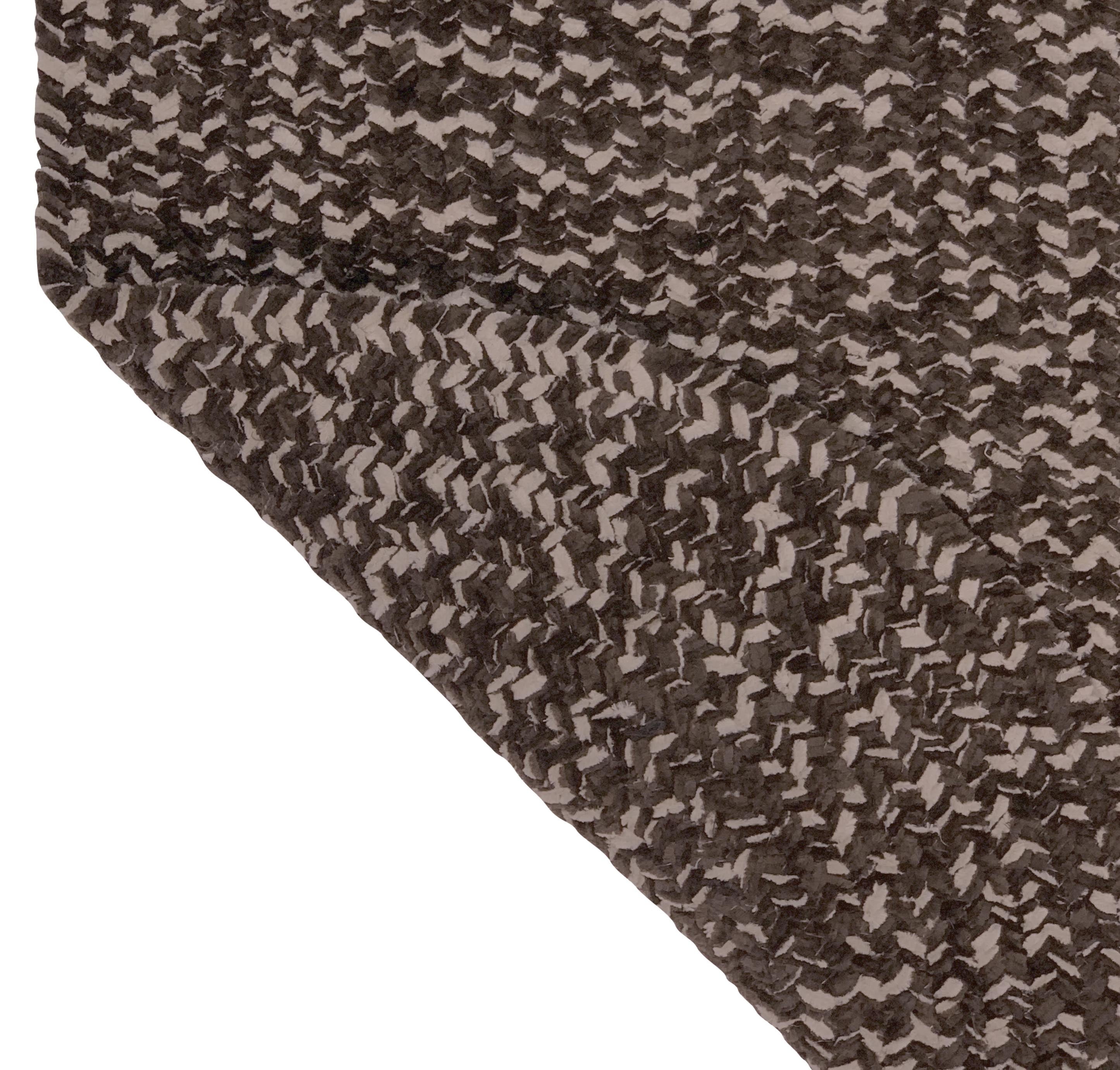 Better Trends 24" x 72" Runner Braided Rug 100% Polyester Durable and Stain Resistant Reversible Indoor Area Utility Rug, Chenille Tweed Collection - Dove & Chesnut