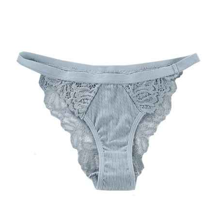 

Shpwfbe Underwear Women Ladie Ie Lace Bowknot Thong Solid Color Low-Waist Briefs Lingerie For Women