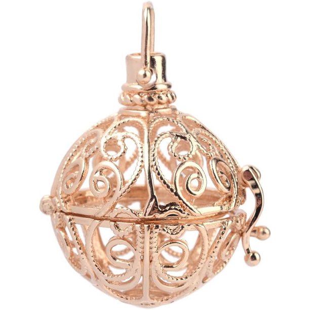 1 Pc Hollow Round Cage Pendants Rack Plating Brass Cage Pendants Jewelry Making Charms for Women DIY Necklace Bracelet Earring Jewelry Craft Making 33x30x25mm Hole: 5mm Inner Measure: 20mm