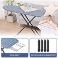 thumbnail image 3 of Ironing Board,Extra Thick Heat Resistant Cover,Full Size Iron Board with Iron Rest,Height Adjustable, Foldable Ironing Board,Heavy Sturdy Metal Legs Iron 49x13 Blue Chevron., 3 of 6