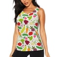 thumbnail image 2 of Picia Cartoon Vegetables Pattern Women's Workout Tank Top,Breathable Activewear,Slim Fit Athletic Top,Versatile Workout Moisture-wicking top-Large, 2 of 9
