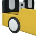 thumbnail image 6 of Twin Size Race Car-Shaped Platform Bed with Wheels,Yellow, 6 of 10
