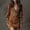 Brown, variant on MORTTIC Women's Solid Color Boho V-Neck Puff Long Sleeve Embroidered Dress – Fitted Short Retro Style Brown,M