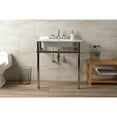 thumbnail image 4 of Kingston Brass KVBH31227W8B6 Templeton 31" Ceramic Console Sink with Brass Legs (8-Inch, 3-Hole), White/Polished Nickel, 4 of 8