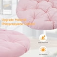 thumbnail image 6 of Dovov 360 Swivel Papasan Chair with Fabric Cushion, Comfy Papasan Accent Chair Oversized Metal Frame Round Lounge Chair, Pink, 6 of 10
