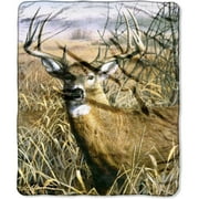 James Hautman American Heritage Collection Eagle Royal Plush Raschel Throw Blanket, 60x80 inches
