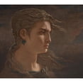 thumbnail image 2 of Elihu Vedder 13x12 Black Ornate Wood Framed Double Matted Museum Art Print Titled: Head of Medusa (1878), 2 of 5