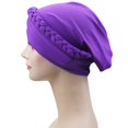 thumbnail image 4 of Herrnalise Women Braid Indian Hat Muslim Stretch Turban Hat Chemo Cap Scarf Wrap Hots, 4 of 4