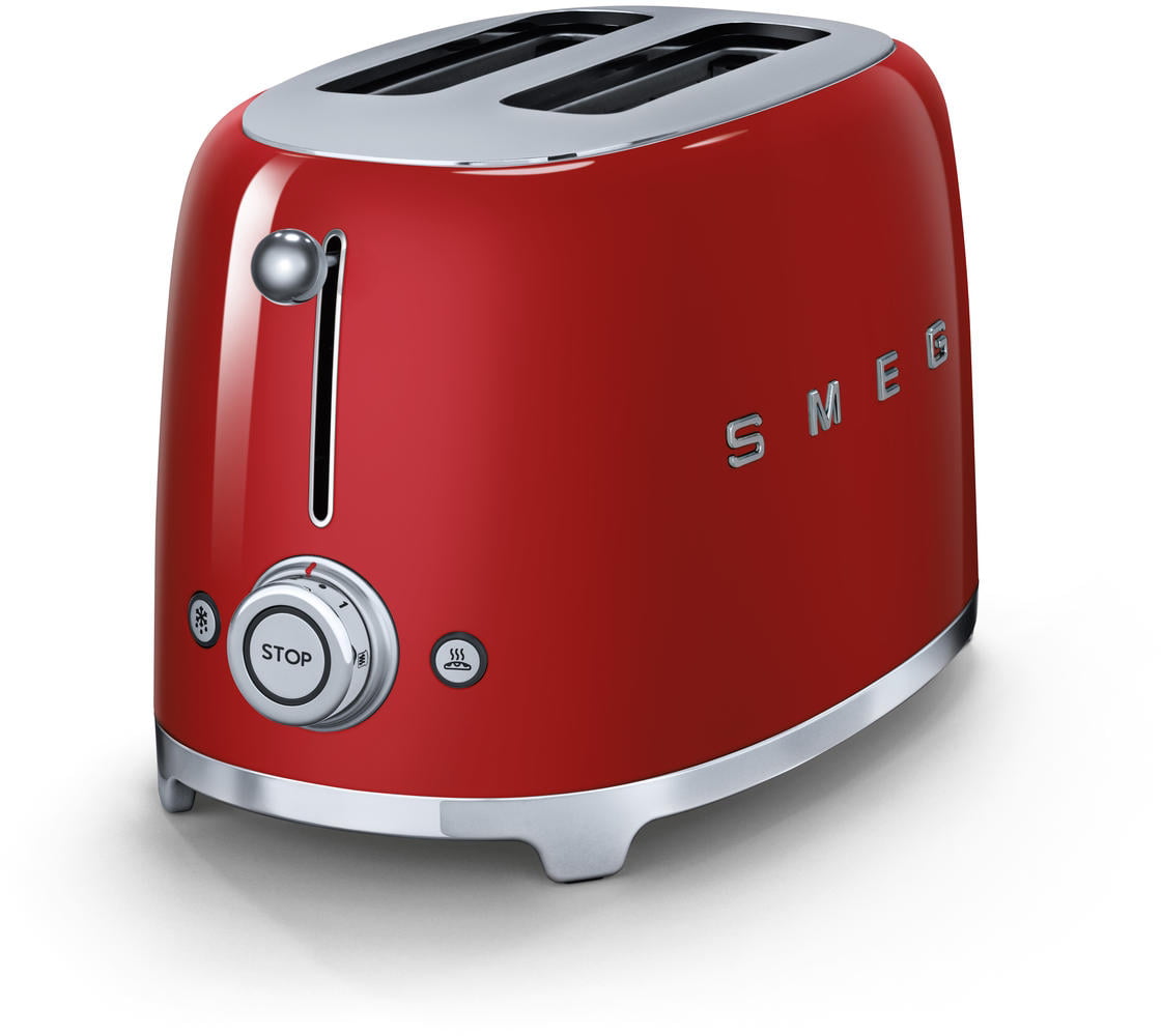 Smeg TSF01RDUS 50's Retro Style Aesthetic 2 Slice Toaster, Red 