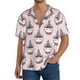 thumbnail image 1 of Balery Cute Cupcake Camisa Casual de Manga Corta con Botones para Hombre, Texturizada, Estilo Cubano, para Playa, Verano-XX-Large, 1 of 5