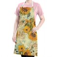 thumbnail image 5 of Light Blue Sunflower Pattern Apron-Garden Aprons for Women with Pockets-Cotton Linen Waterproof Kitchen Cooking Gardening Aprons Adjustable for Kitchen,Cooking,BBQ and Salon 33x27 Inch, 5 of 7