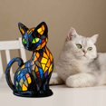 thumbnail image 6 of HHBEAUTY Cat Lamp, Cat Lamp Stained Glass,Retro Cats Stained Resin Tabletop Night Light,3D Cute Pet Led Table Light Bedside Lamps with Warm Ambient Glow, Home Room Decor Gifts, 6 of 9