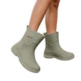 thumbnail image 4 of FRSASU Women’s Rain Boots Waterproof Ankle Rain Boots Slip On Non Slip Lightweight Easy Clean Short Rain Booties Green, 4 of 8