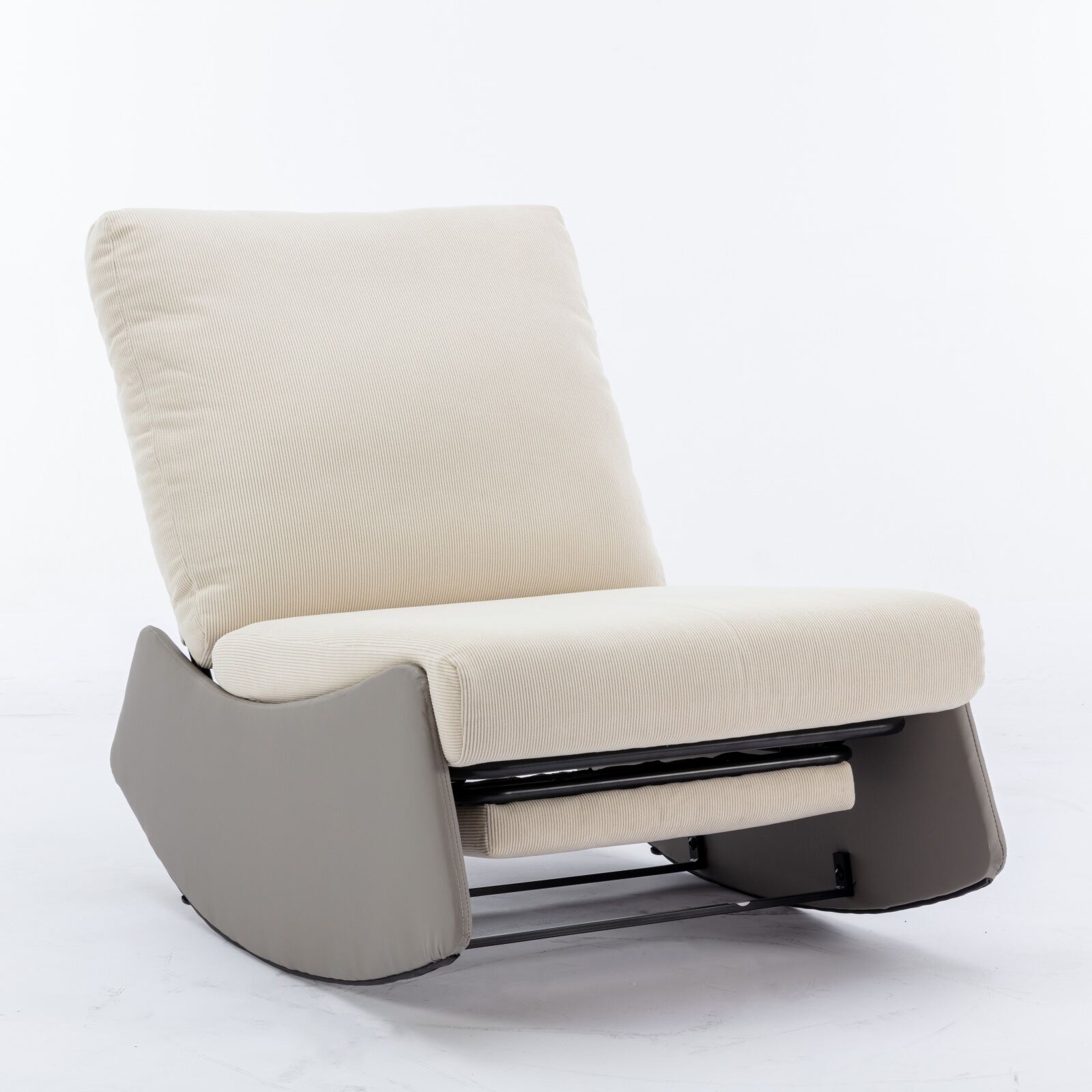 Outdoor Rocking Chairs Modern Rocking Chair Recliner, Comfy Rocker Nursery Chair with Footrest, Accent Reading Chair, Upholstered Lounge Chair for Relaxing, Resting,Soft Padded Rocker for Indoor Livi