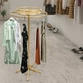 thumbnail image 2 of 110lb Load Capacity Gold Iron Rotating Display Stand, Round Garment Rack, Floor Standing Rotatable Clothing Rack, Retail Display Stand, for Retail Shops, Supermarkets, and Laundries, 2 of 16