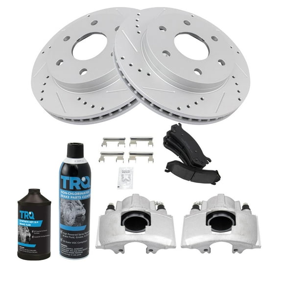 TRQ Performance Front Brake Pad & Rotor Kit BKA45636 Fits Select 2000-2000 Chevrolet Tahoe