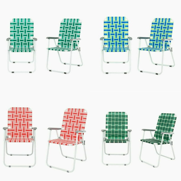 Goorabbit Patio Folding  Lawn Chair Set, 2 Pack Outdoor Beach Chair