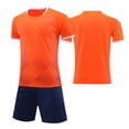thumbnail image 2 of Custom Football Kit Set for Adult and Child, Name Number Team Logo DIY Family Match Personalized Jersey Shirt Shorts Set, Dad and Son Matching Outfits Orange S, 2 of 6