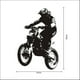 thumbnail image 1 of Rider Moto Decoración Pegatinas Murales 57x85cm ZefeiWu 8390605329906, 1 of 1