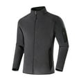 thumbnail image 4 of Hinvhai Men's Soft Polar Fleece Jacket with Pockets Lightweight Outdoor Recreation Full Zip Coat Dark Gray XXL(XXL), 4 of 8
