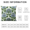 thumbnail image 5 of YINGXI  Blue Floral Throw Pillow Covers Vintage Block Print Pillow Cases Flower Farmhouse Decorative Cushion Covers for Sofa Couch 22x22in, 5 of 5